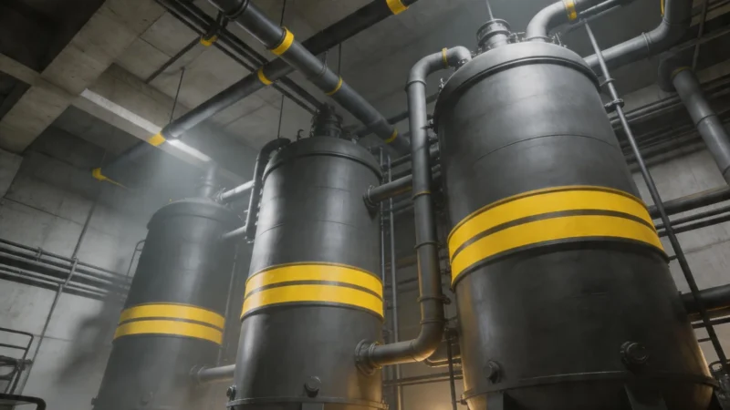 Industrial chemical recycling pilot plant — pyrolysis reactor